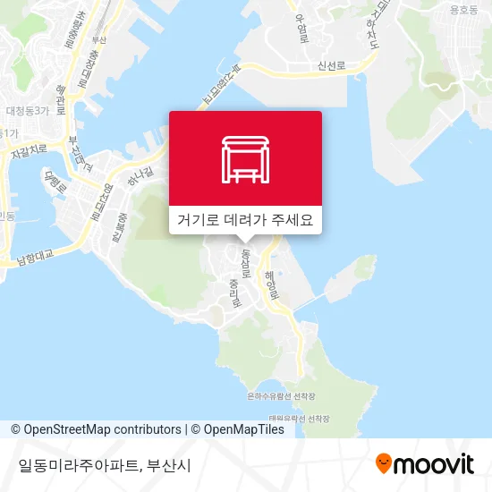 일동미라주아파트 지도