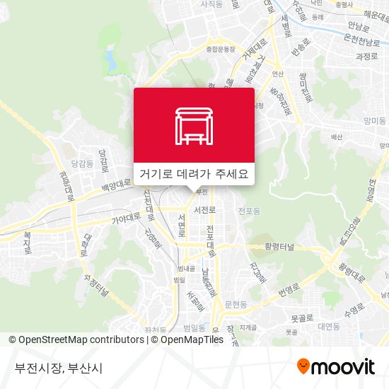 부전시장 지도