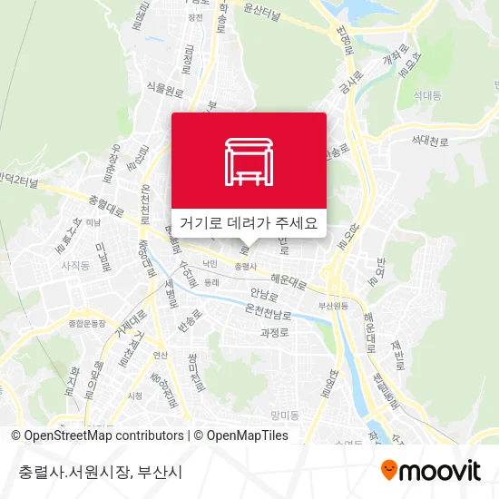 충렬사.서원시장 지도