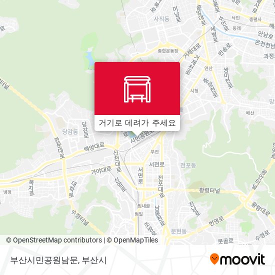 부산시민공원남문 지도