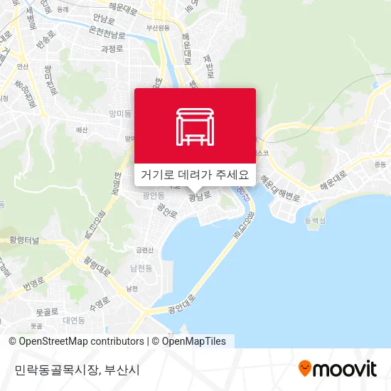 민락동골목시장 지도