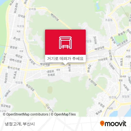 냉정고개 지도