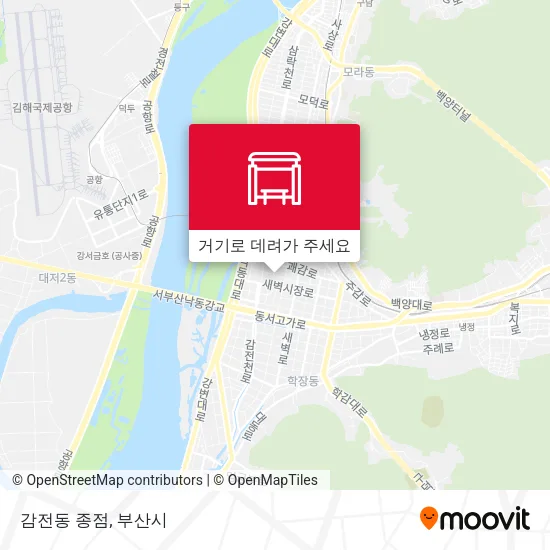 감전동 종점 지도