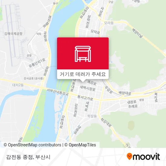 감전동 종점 지도