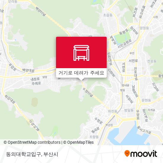 동의대학교입구 지도