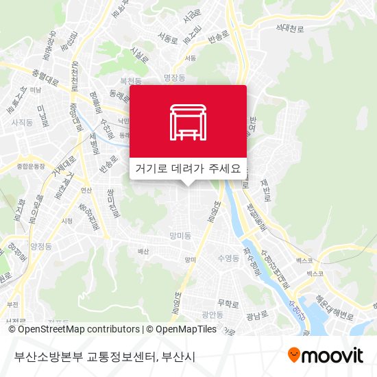 부산소방본부 교통정보센터 지도