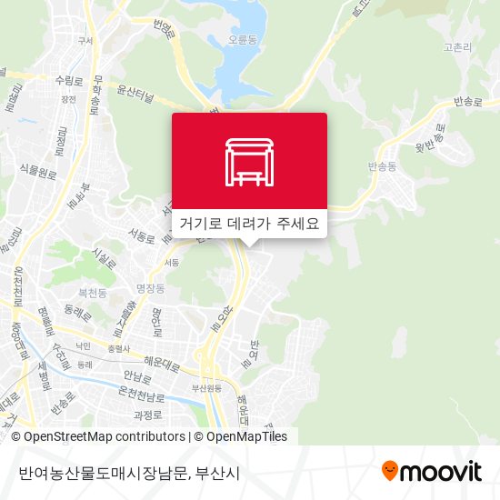 반여농산물도매시장남문 지도