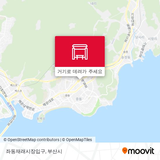 좌동재래시장입구 지도