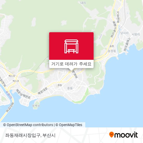 좌동재래시장입구 지도