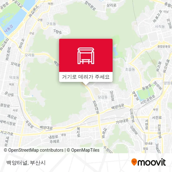백양터널 지도