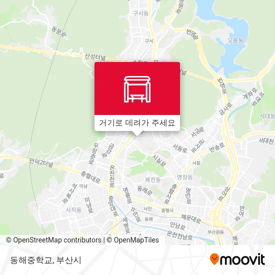 동해중학교 지도