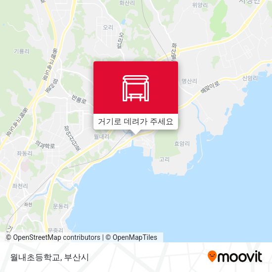월내초등학교 지도