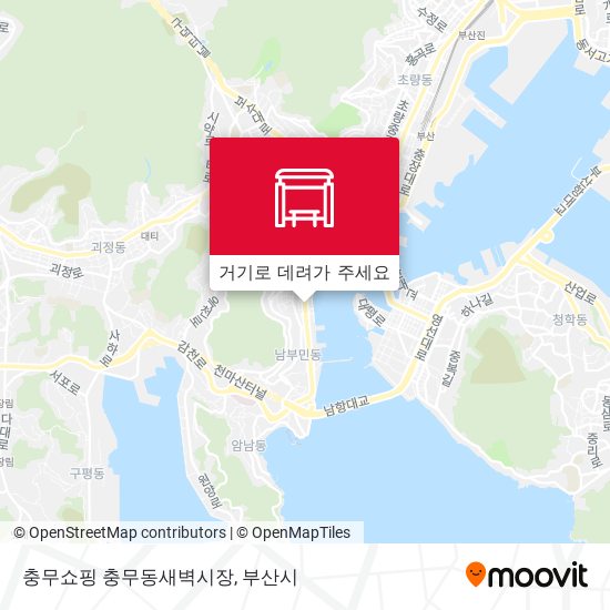 충무쇼핑 충무동새벽시장 지도