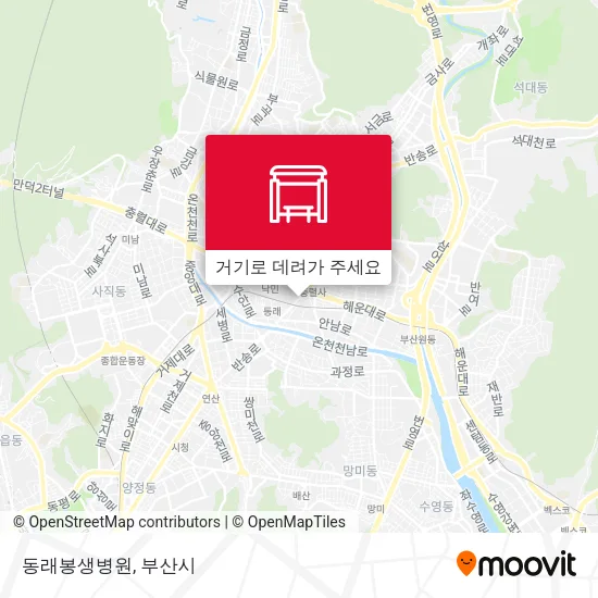 동래봉생병원 지도