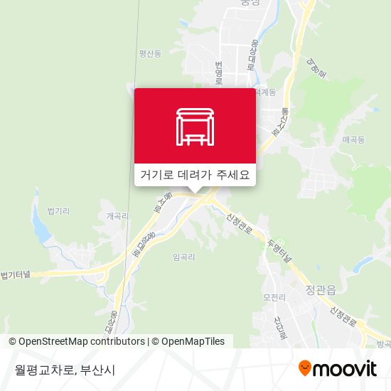 월평교차로 지도