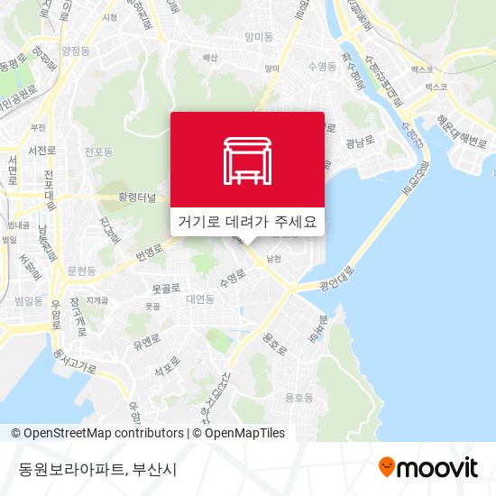 동원보라아파트 지도