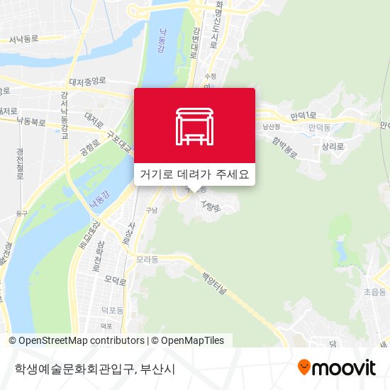 학생예술문화회관입구 지도