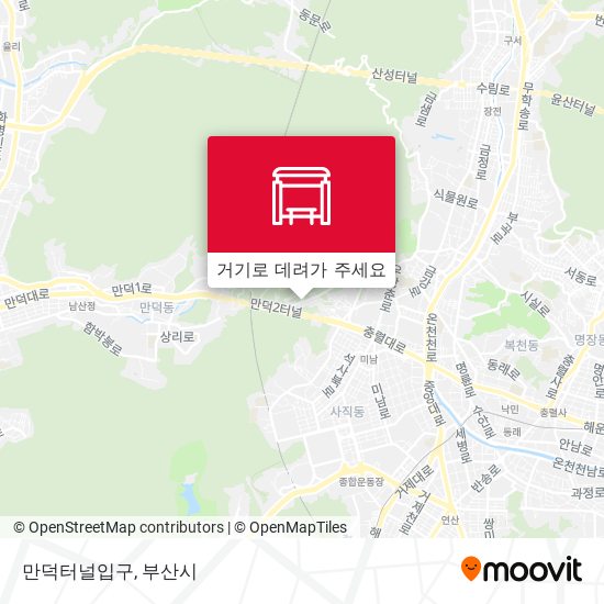 만덕터널입구 지도