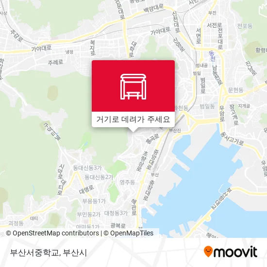 부산서중학교 지도
