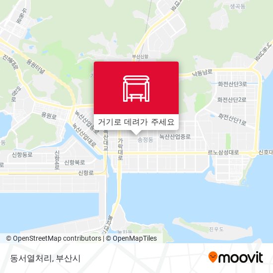 동서열처리 지도