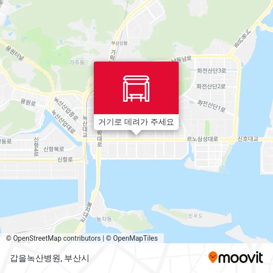 갑을녹산병원 지도