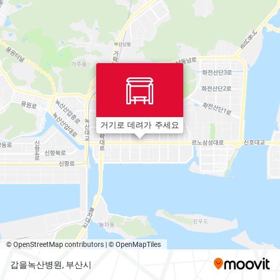 갑을녹산병원 지도