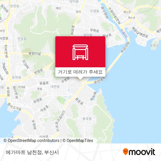 메가마트 남천점 지도