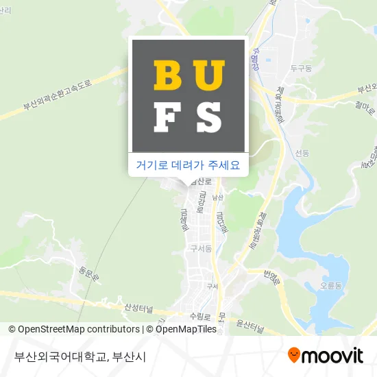 부산외국어대학교 지도