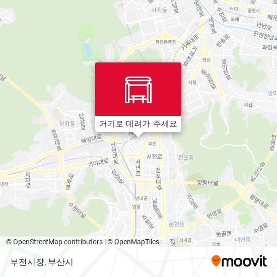 부전시장 지도