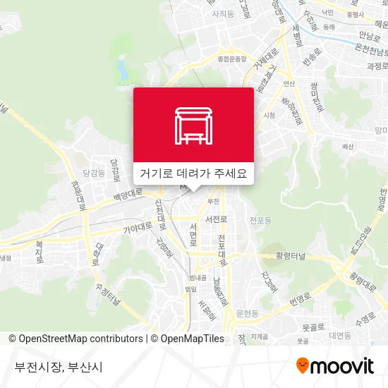 부전시장 지도