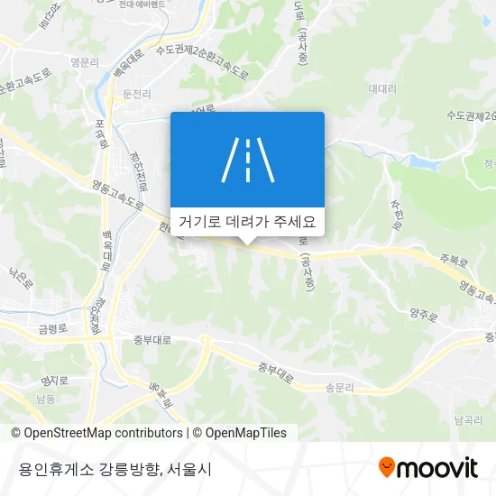용인휴게소 강릉방향 지도