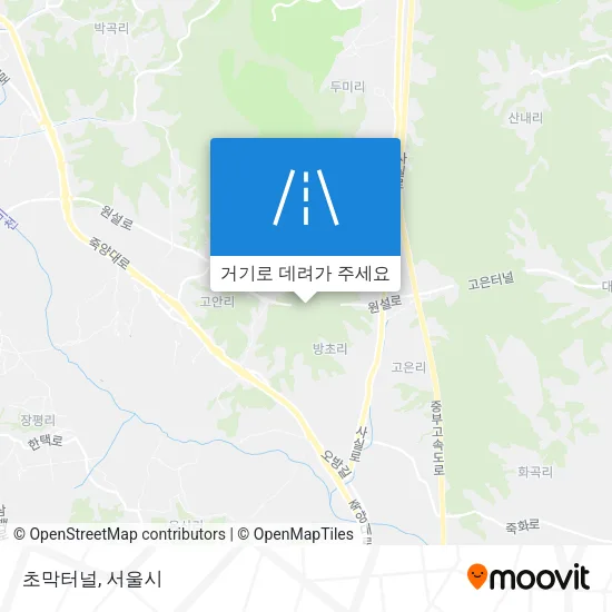 초막터널 지도