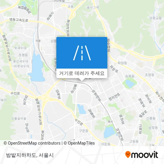밤밭지하차도 지도