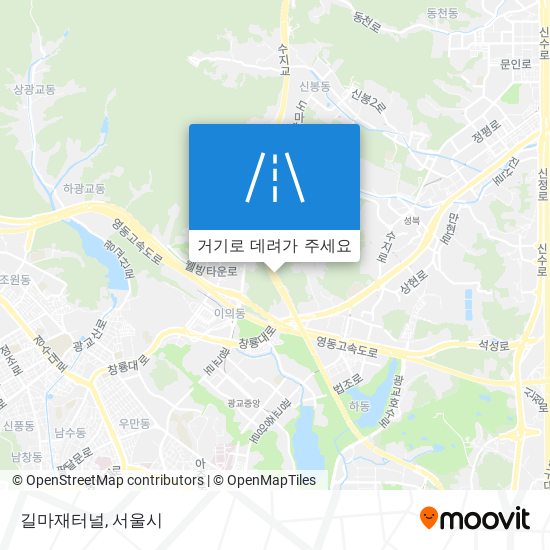 길마재터널 지도