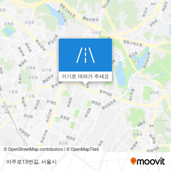 아주로13번길 지도