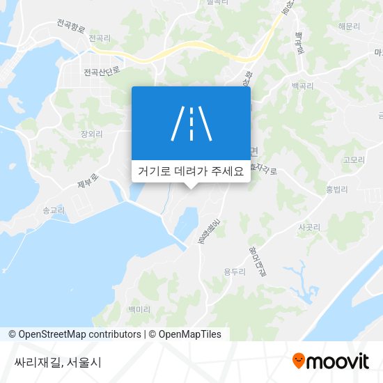 싸리재길 지도