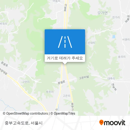 중부고속도로 지도