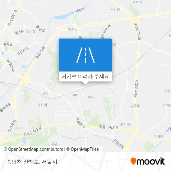 죽당천 산책로 지도