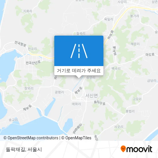 돌팍재길 지도