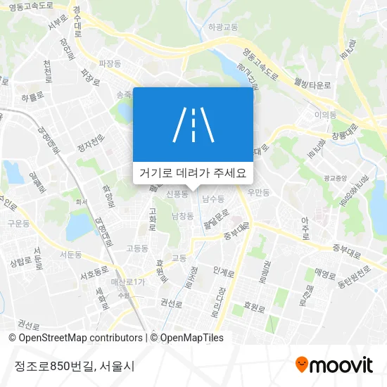 정조로850번길 지도