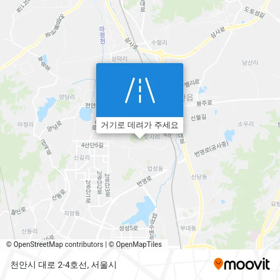 천안시 대로 2-4호선 지도