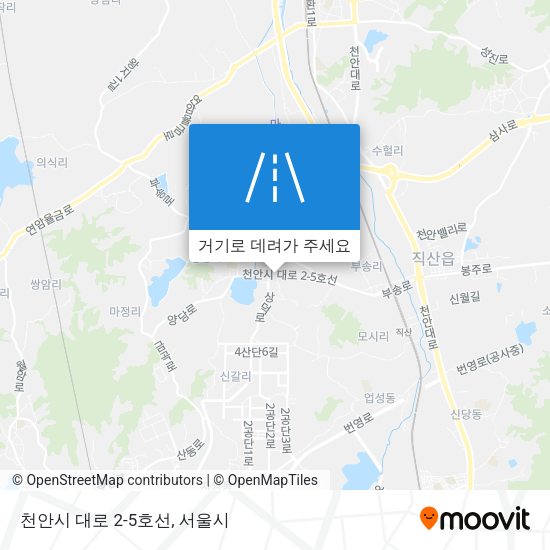 천안시 대로 2-5호선 지도