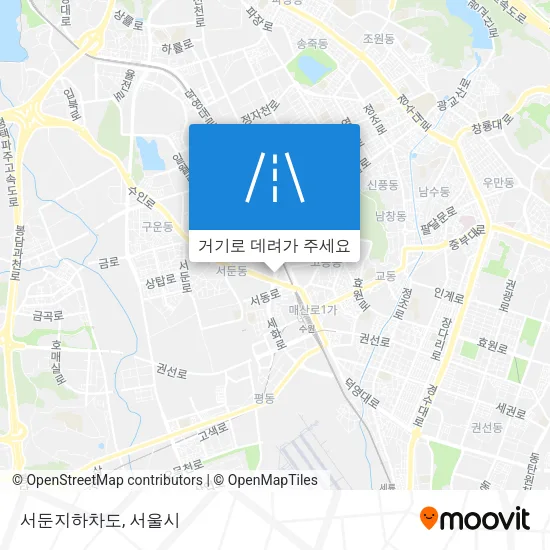 서둔지하차도 지도