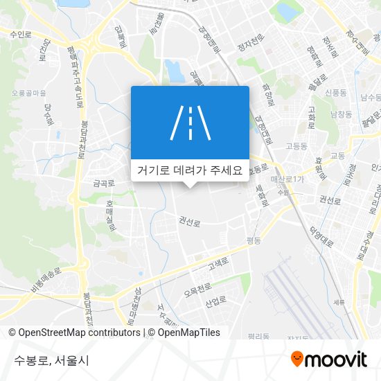 수봉로 지도