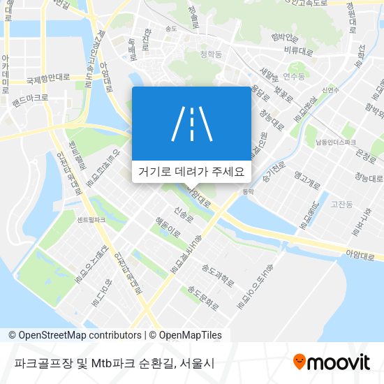 파크골프장 및 Mtb파크 순환길 지도