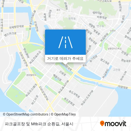 파크골프장 및 Mtb파크 순환길 지도