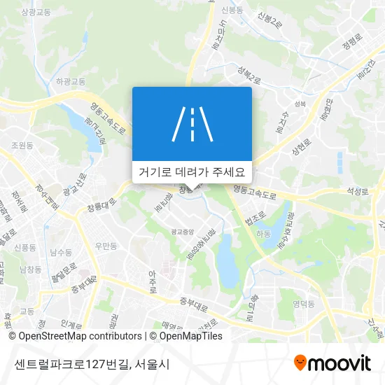 센트럴파크로127번길 지도