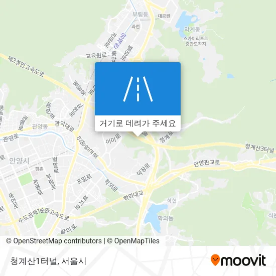 청계산1터널 지도