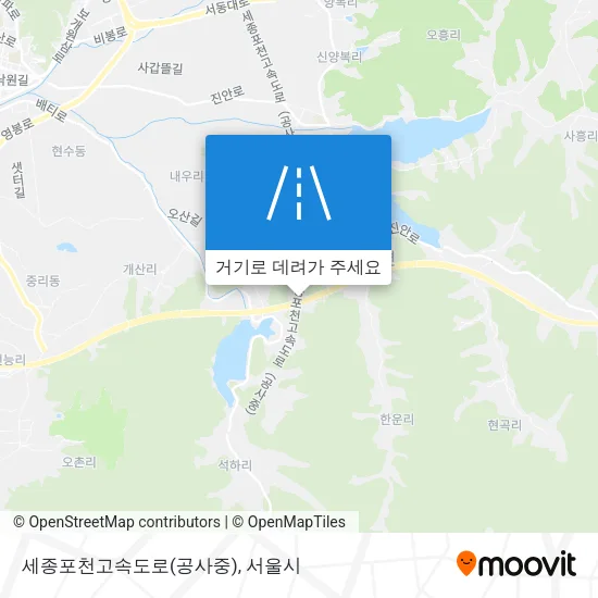 세종포천고속도로(공사중) 지도