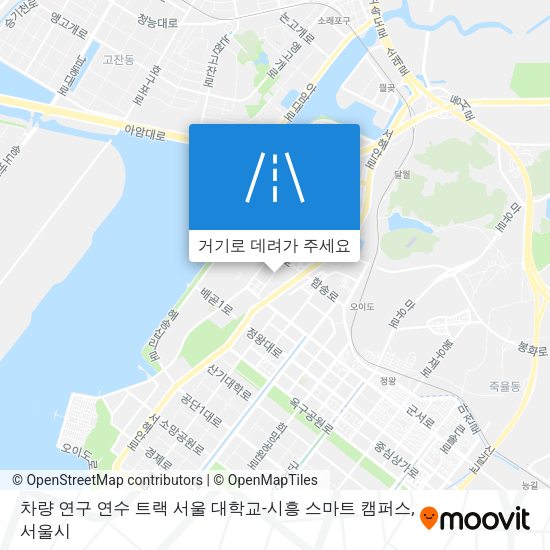 차량 연구 연수 트랙 서울 대학교-시흥 스마트 캠퍼스 지도